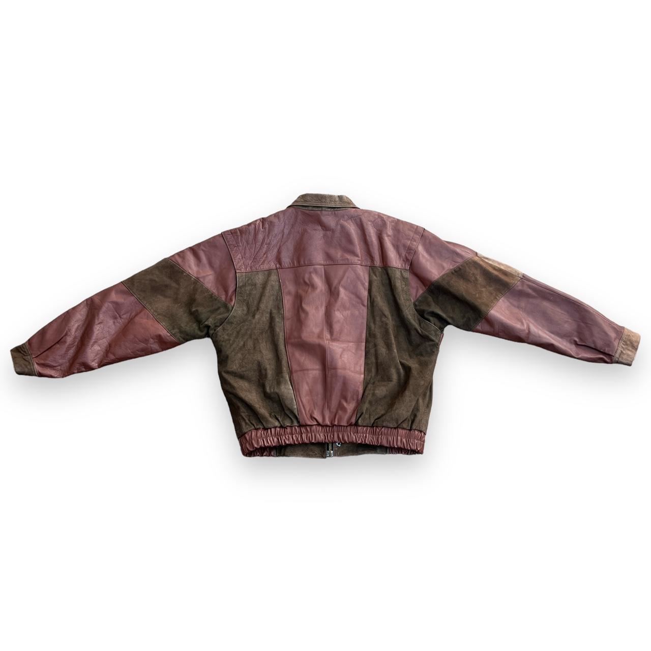 Vintage 90s Patchwork Leather Bomber Jacket – Skux Vintage