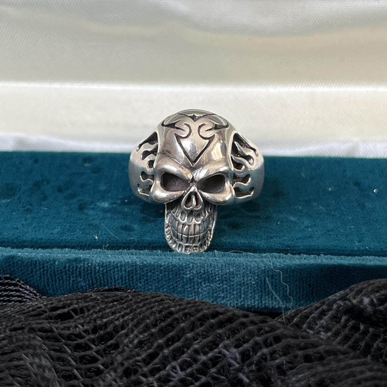 Men's Ring - Silver – Solid sterling silver skull… - image 1
