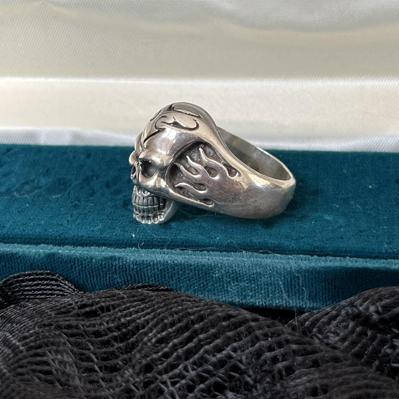 Men's Ring - Silver – Solid sterling silver skull… - image 2
