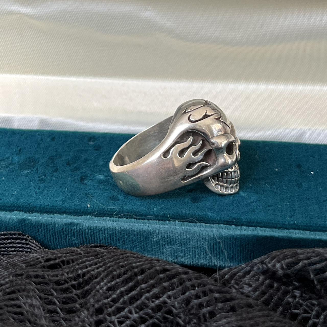 Men's Ring - Silver – Solid sterling silver skull… - image 4