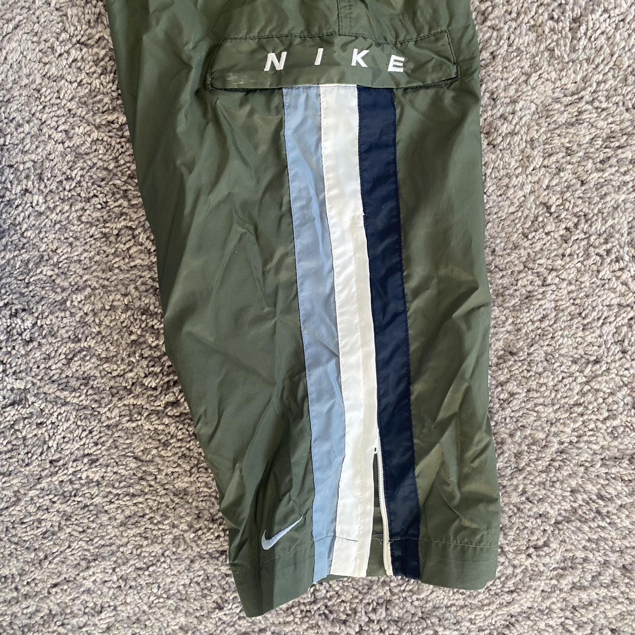 Vintage nike green cargo pants - windbreaker... - Depop