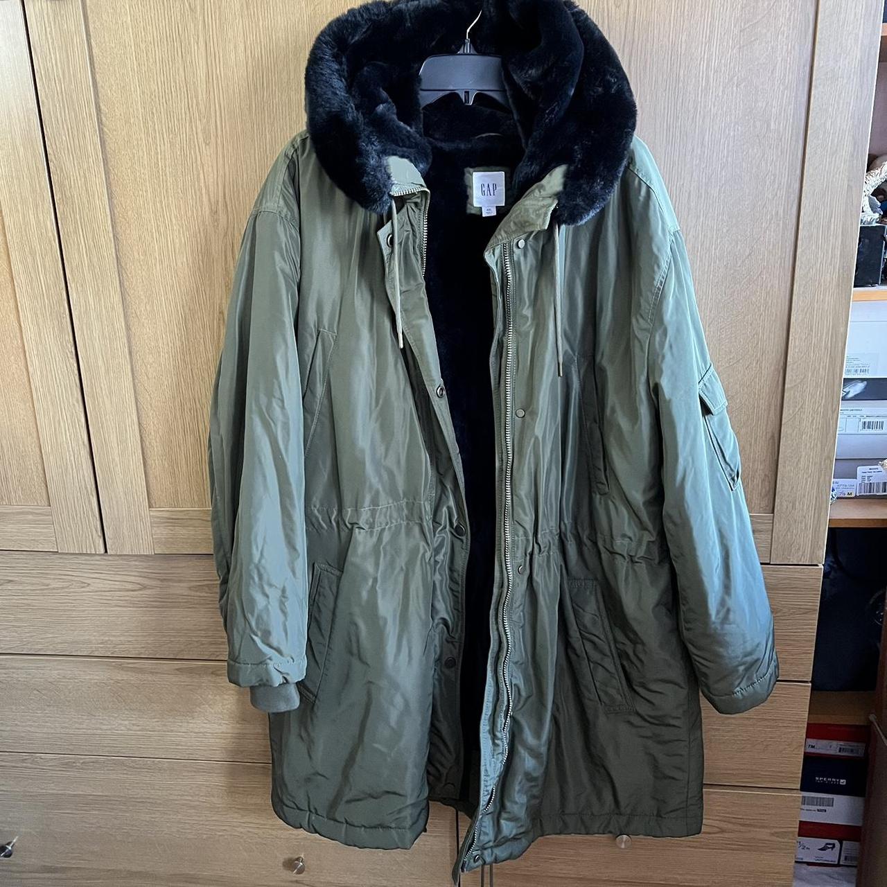 Women's Army Green GAP Coat Used twice, it is in... Depop