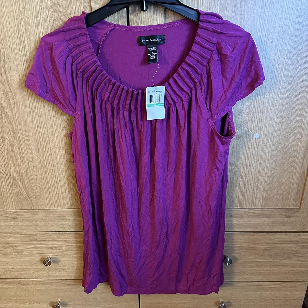 Brand New With Tags Cable & Gauge Purple Top Depop