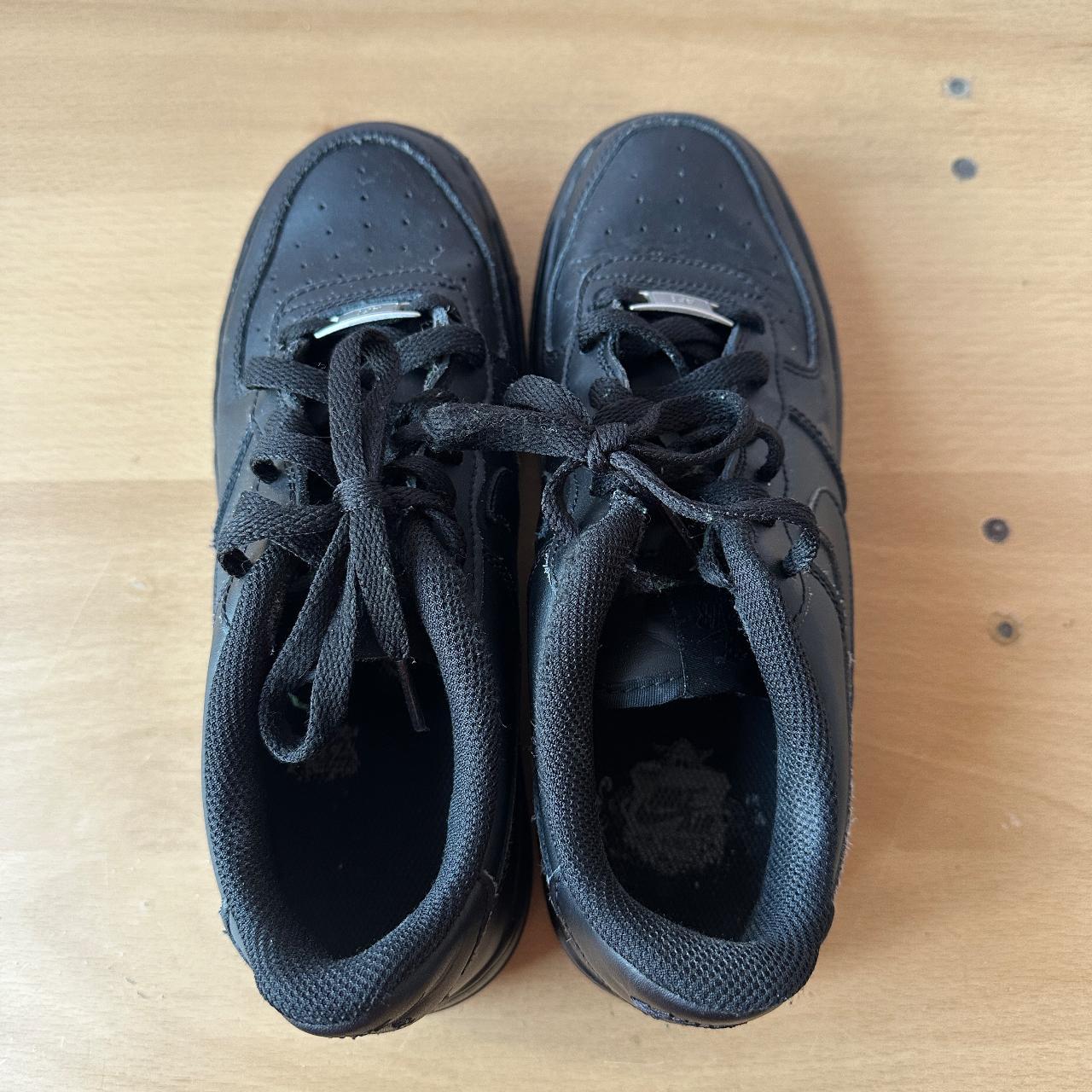 Grade School Nike Black Air Force 1 Shoes Size 6... - Depop