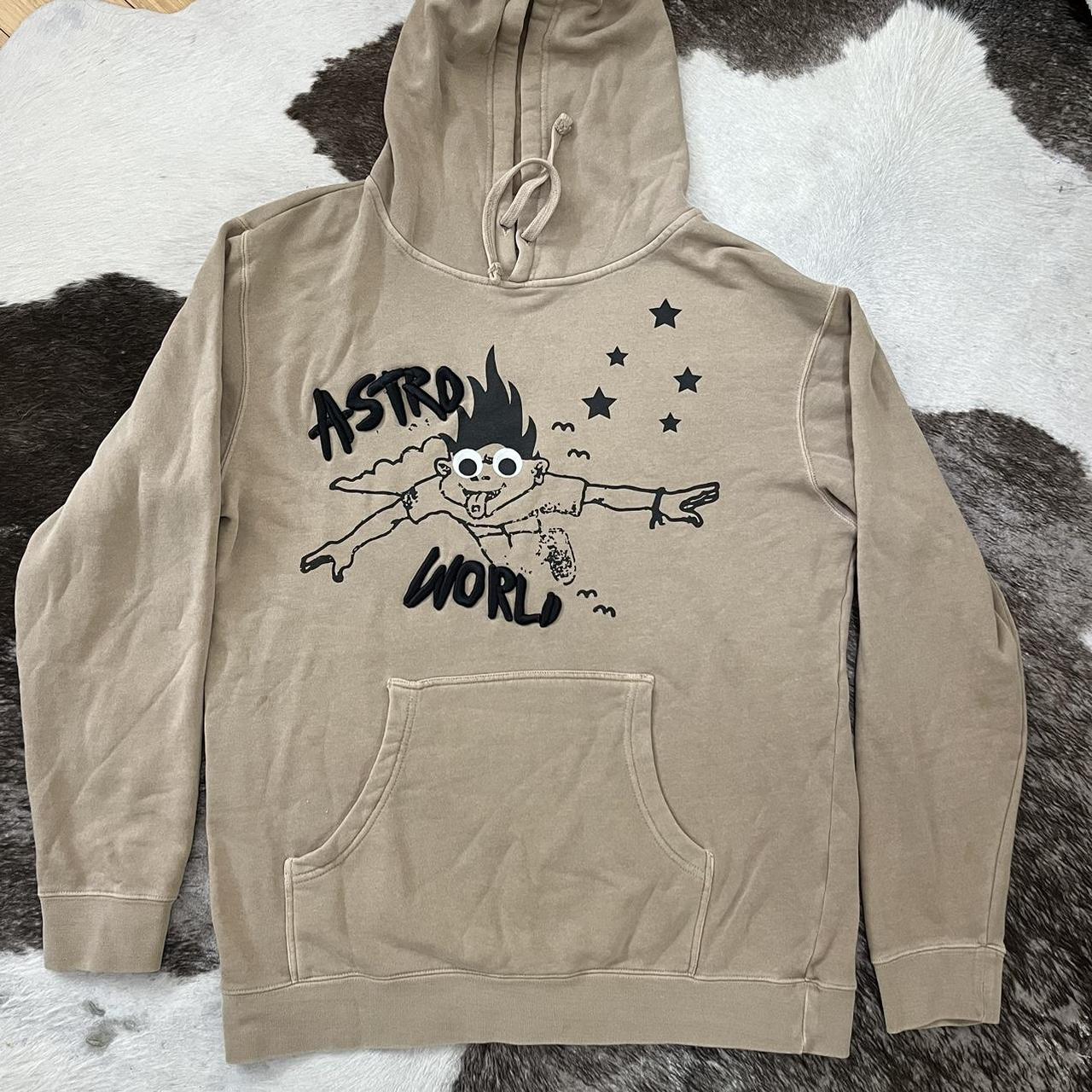 Travis Scott Astroworld Look Mom I Can Fly Hoodie Tan