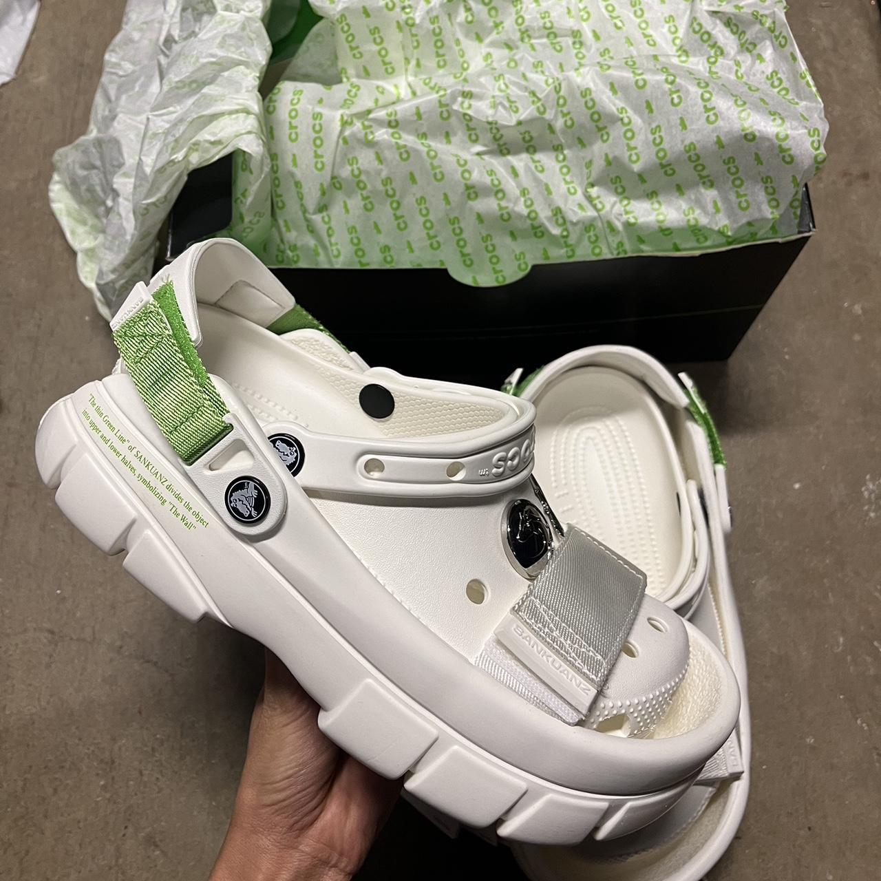 New limited edition Crocs X Sankuanz Collab offers White Crocs M6/W8