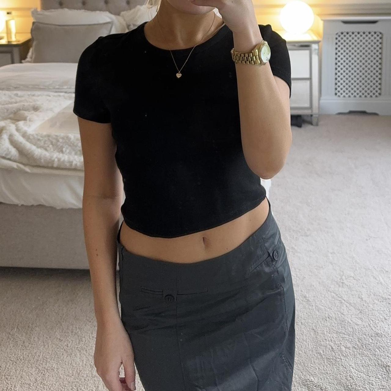 Zara black crop top. Worn once Depop