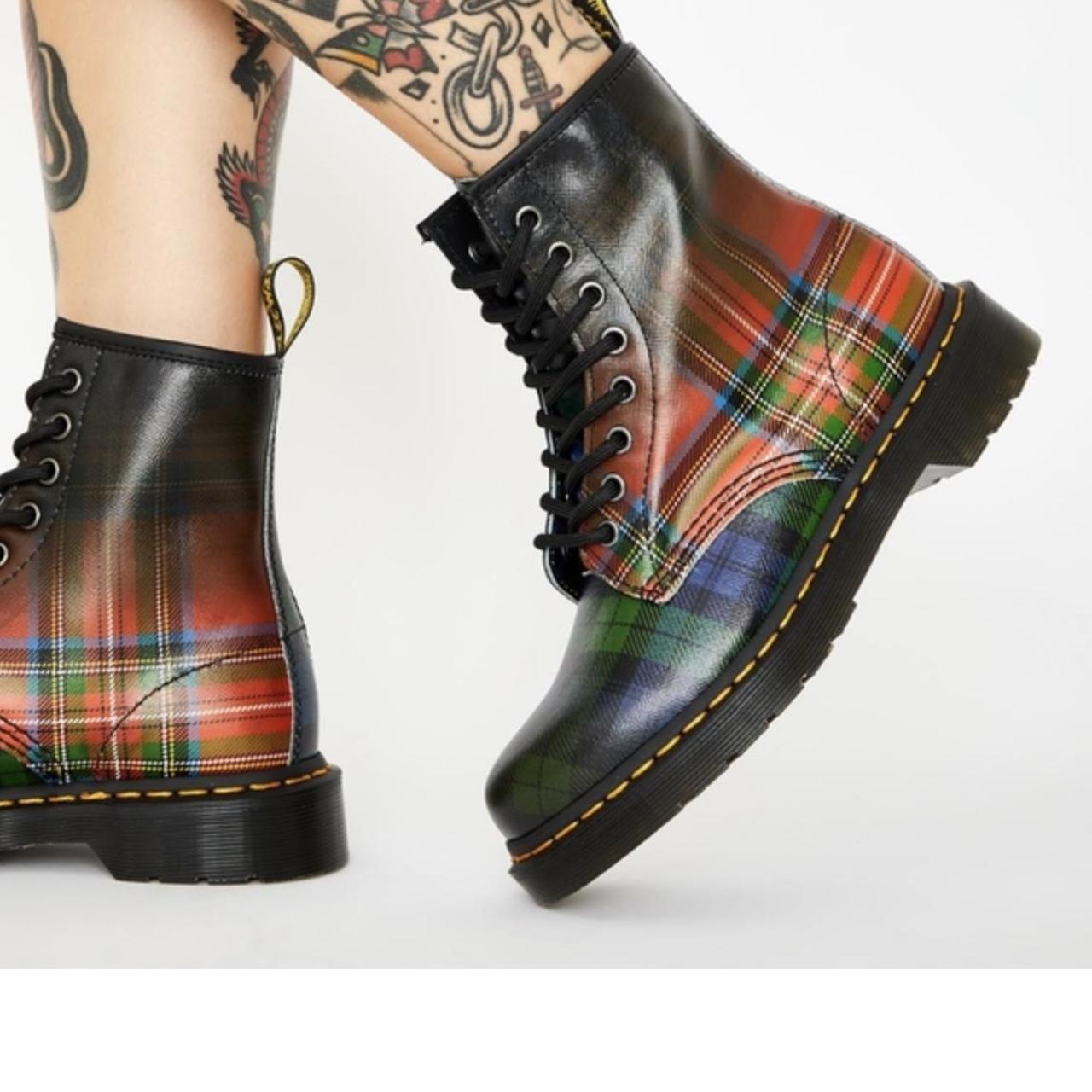 1460 tartan plaid boot