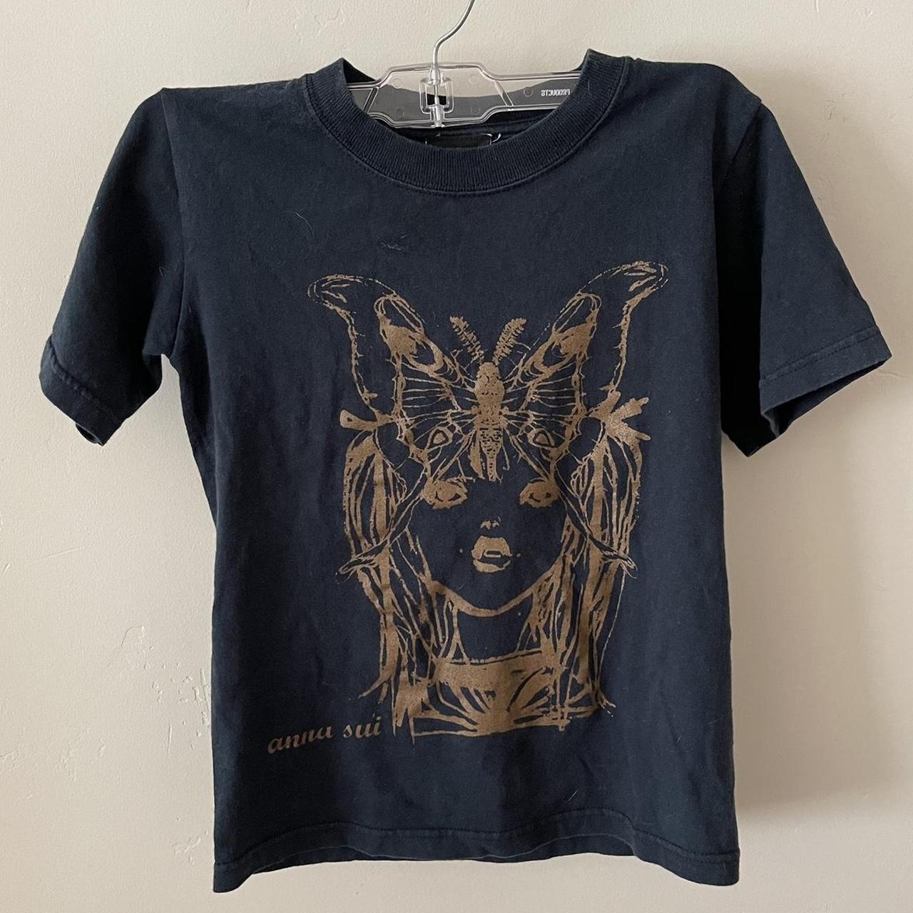 Vintage rare Anna Sui moth girl tee Good... - Depop