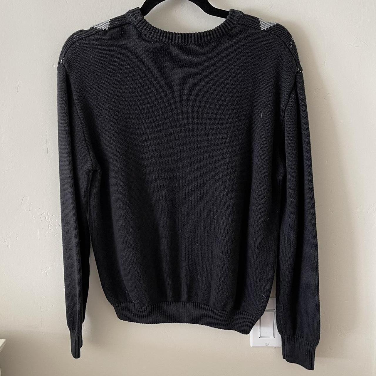 Brandy Melville black and grey argyle sweater Good... Depop