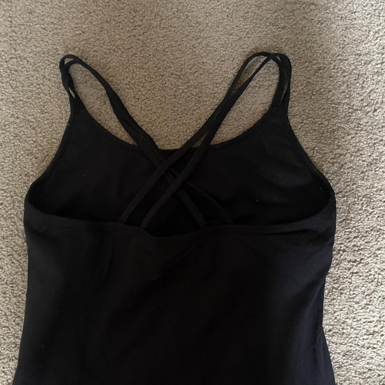 Black cross back workout top, the tag has been cut... - Depop