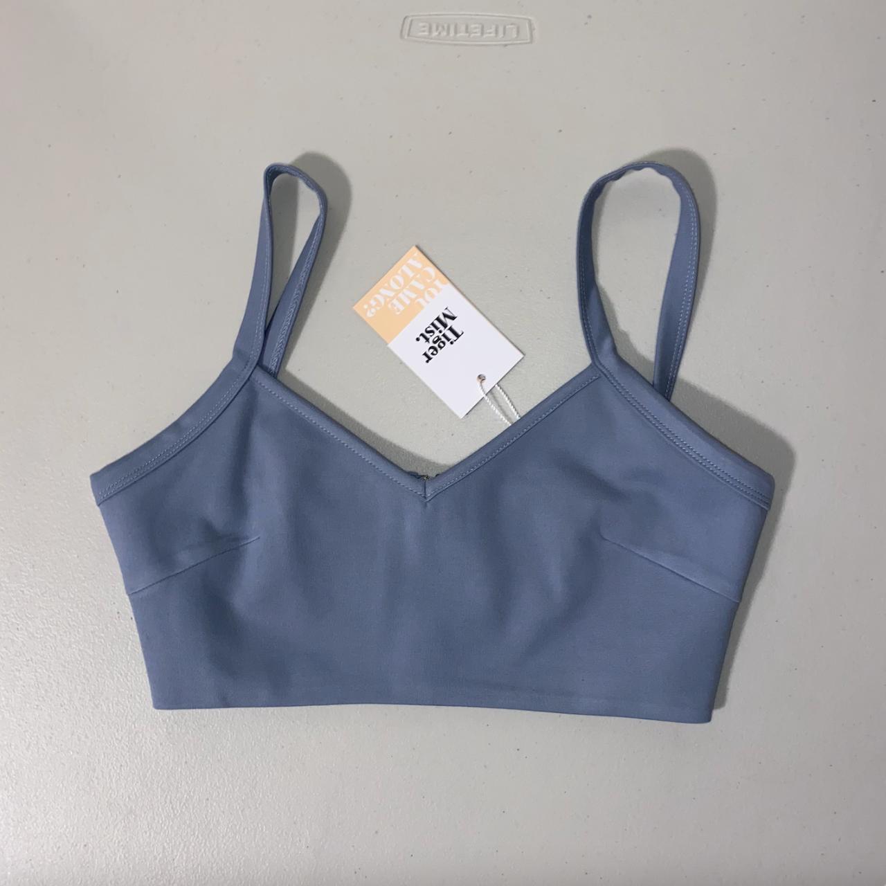 Tiger Mist Women's Blue and Grey Vest | Depop