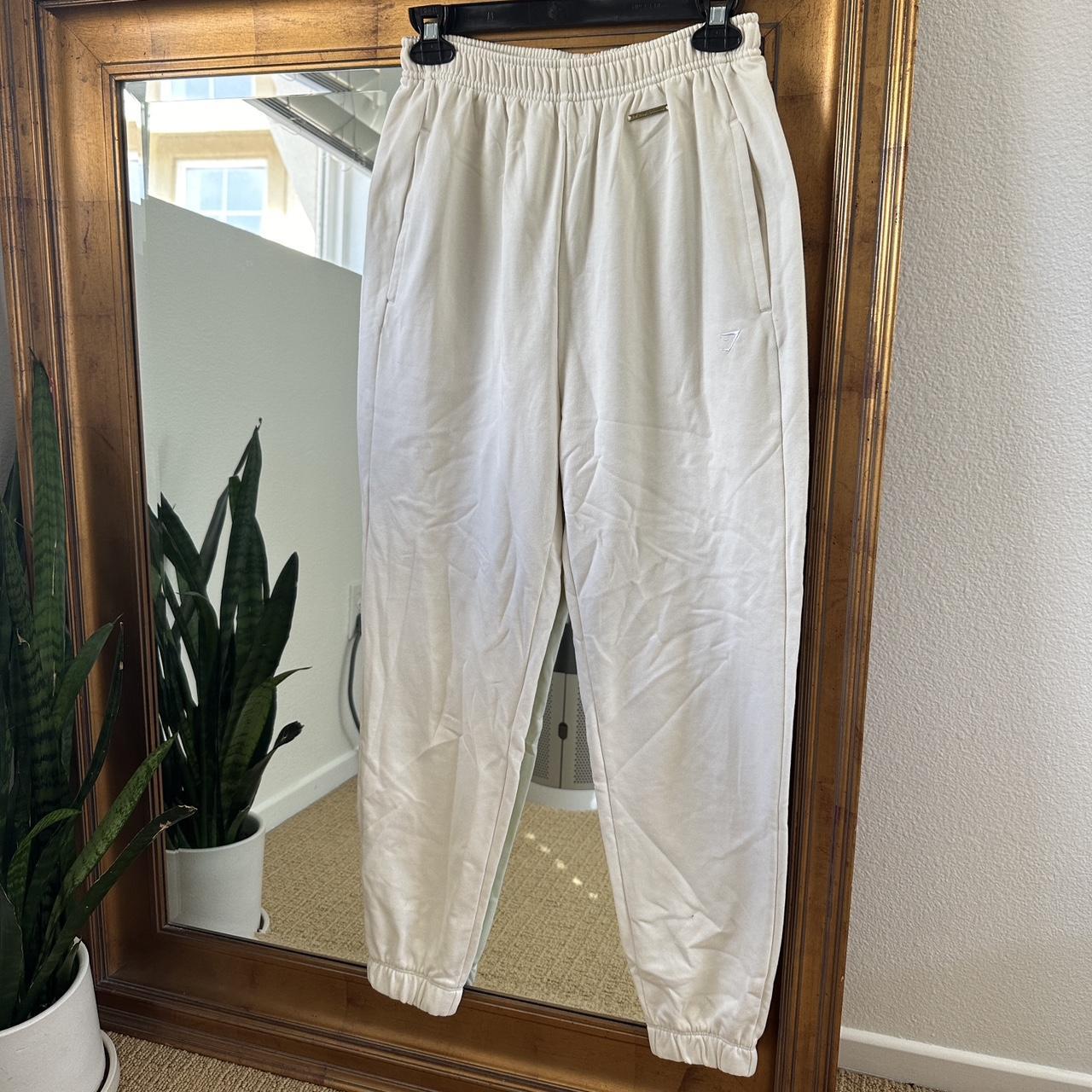 GymShark Whitney Simmons Cream Sweatpants Cute and… - Depop