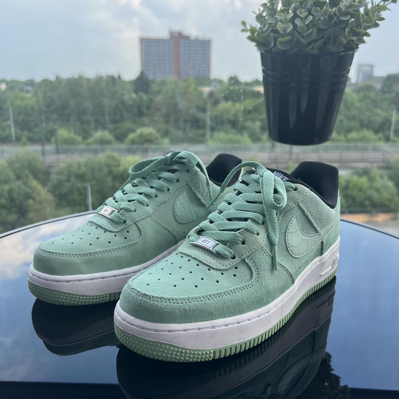 suede green air force ones