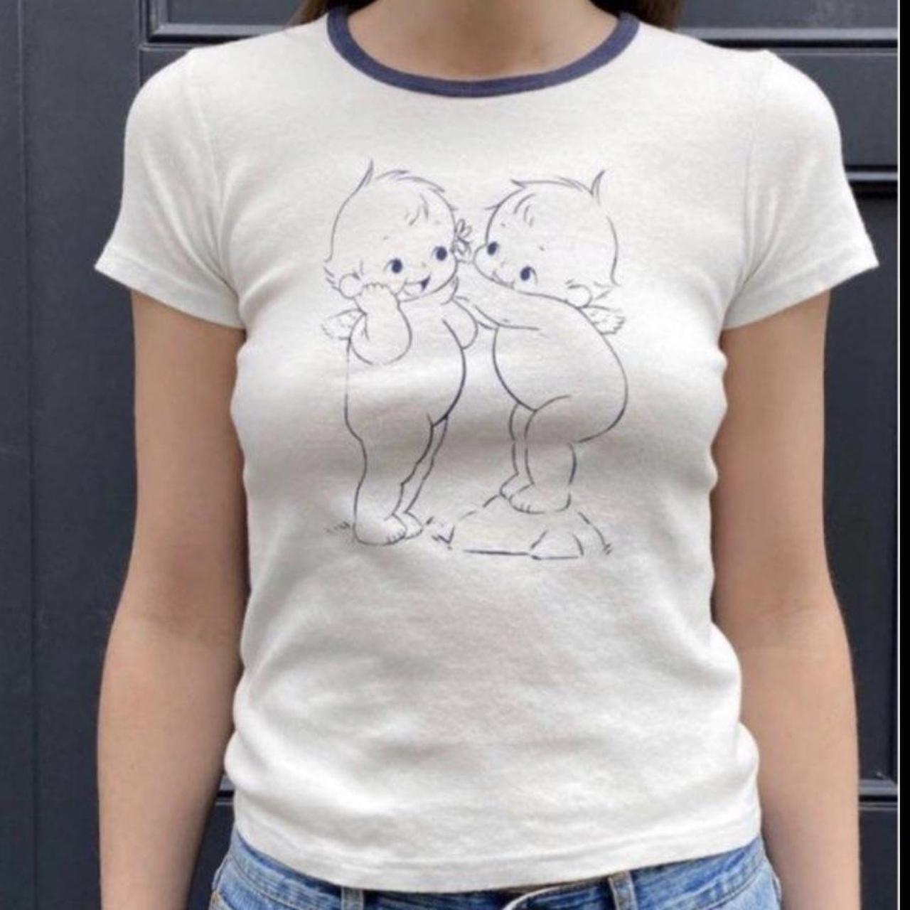 NO PAYPAL Brandy Melville angel cherub tee ️ such... Depop