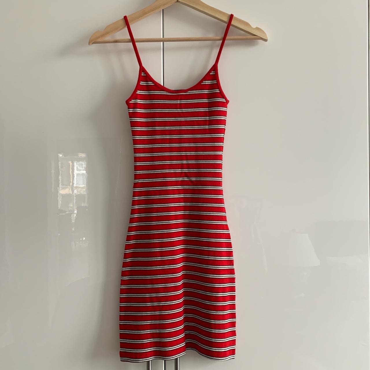 Brandy Melville Kyran dress in red with white and. Depop