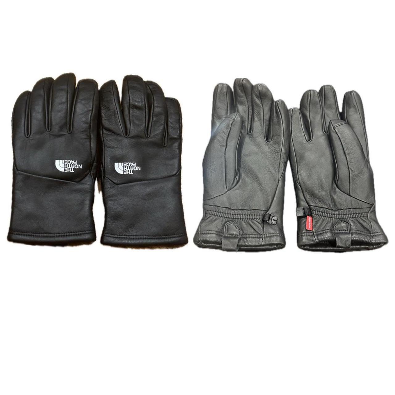 supreme × 隠し持っ The North Face Leather Gloves
