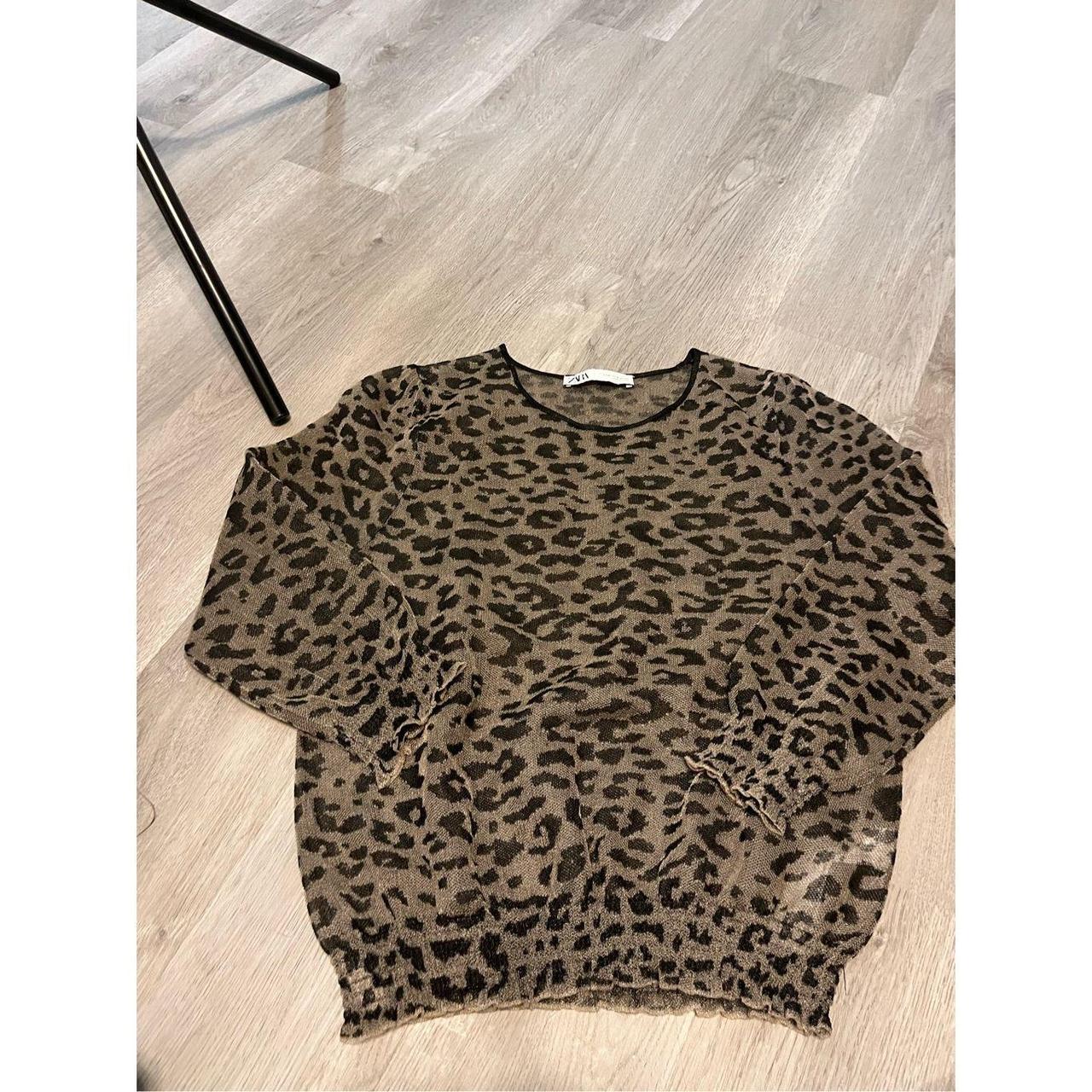 zara animal print sweatshirt