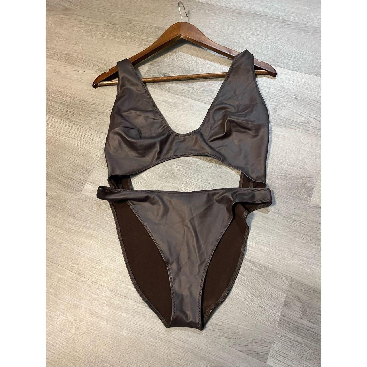 SKIMS Wet Jersey Cutout Bodysuit Cocoa Women's - Depop