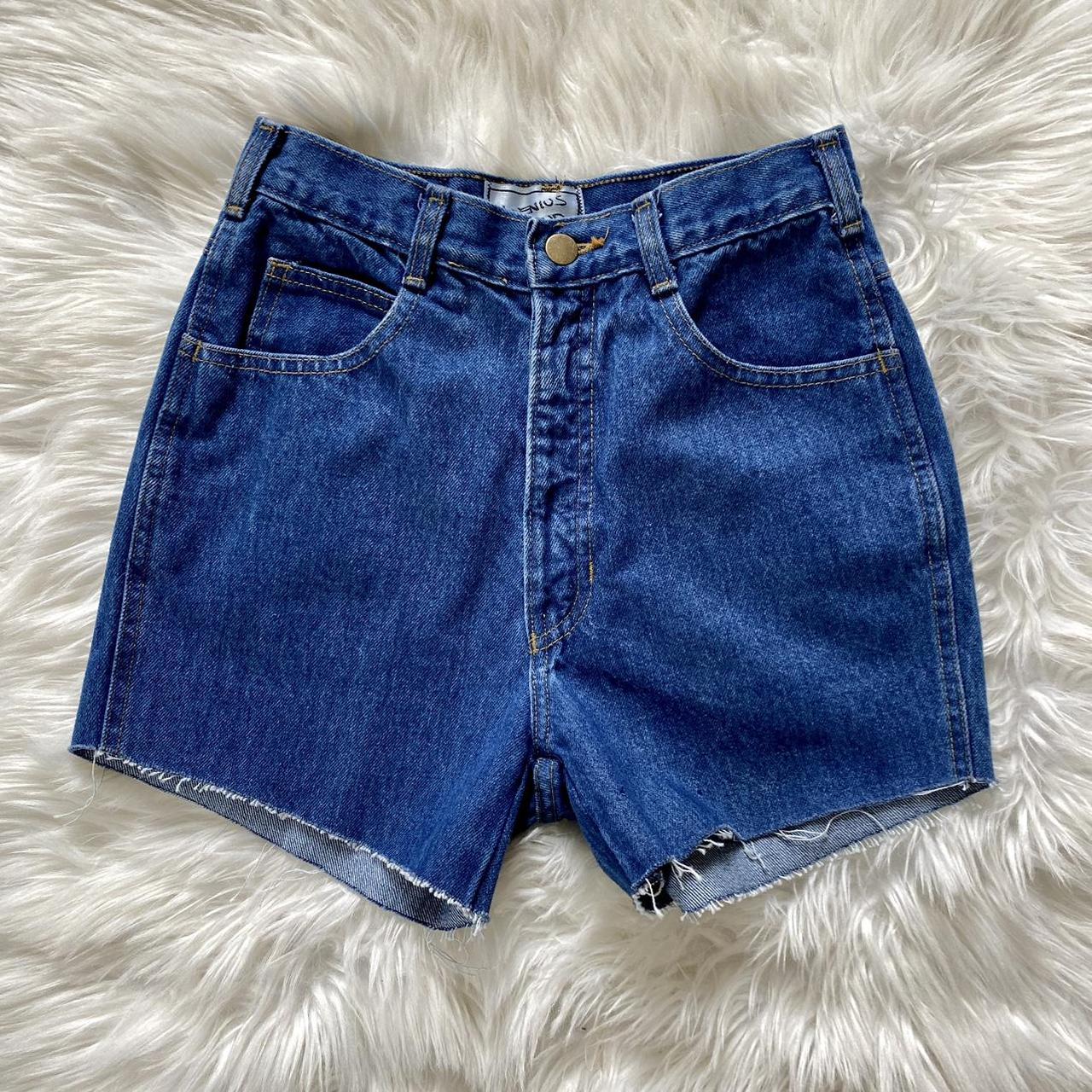 Vintage 90s Shorts • Dark Wash Denim Cut Off Mom Depop 9917