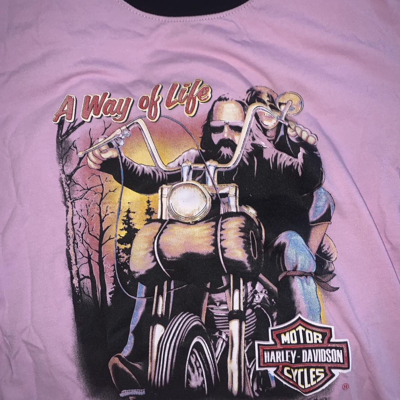 vintage pink harley davidson shirt