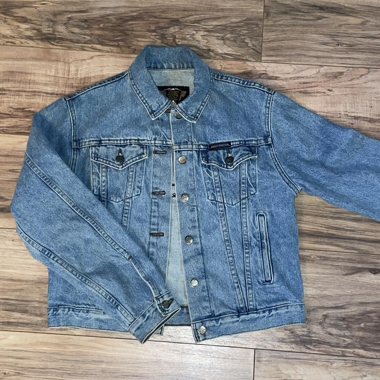 Harley Davidson Women's Blue Jacket | Depop