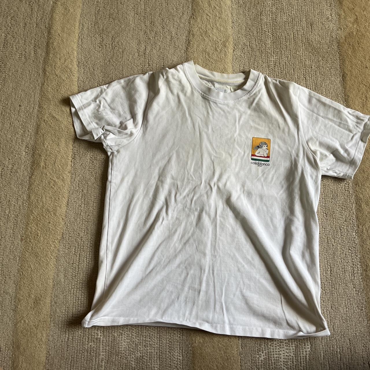 Large Casablanca t-shirt in white - Depop