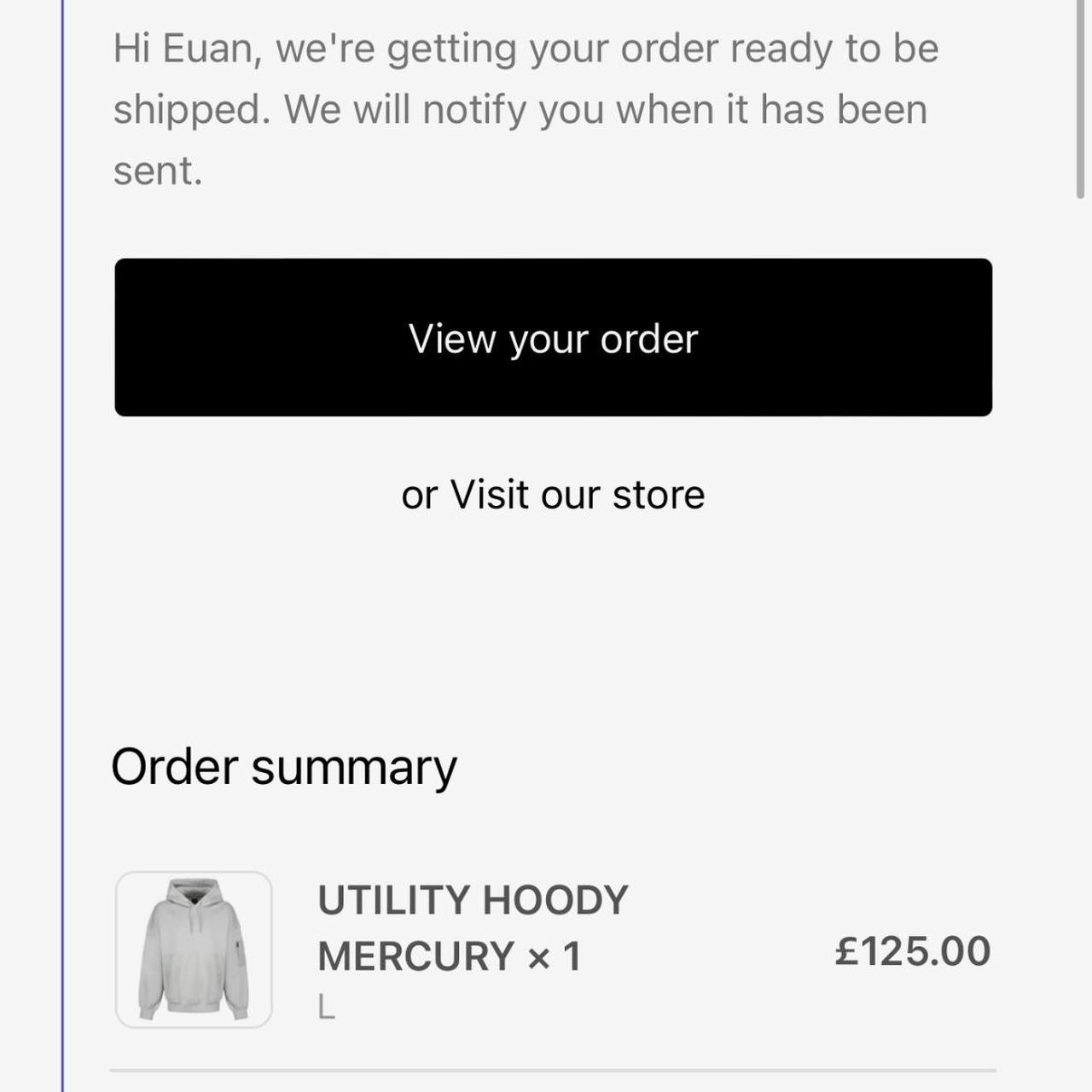 YELIR HOODIE - utility hoodie mercury Paid £125.00... - Depop