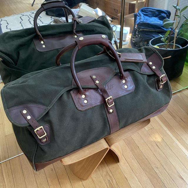 Orvis leather duffle online bag