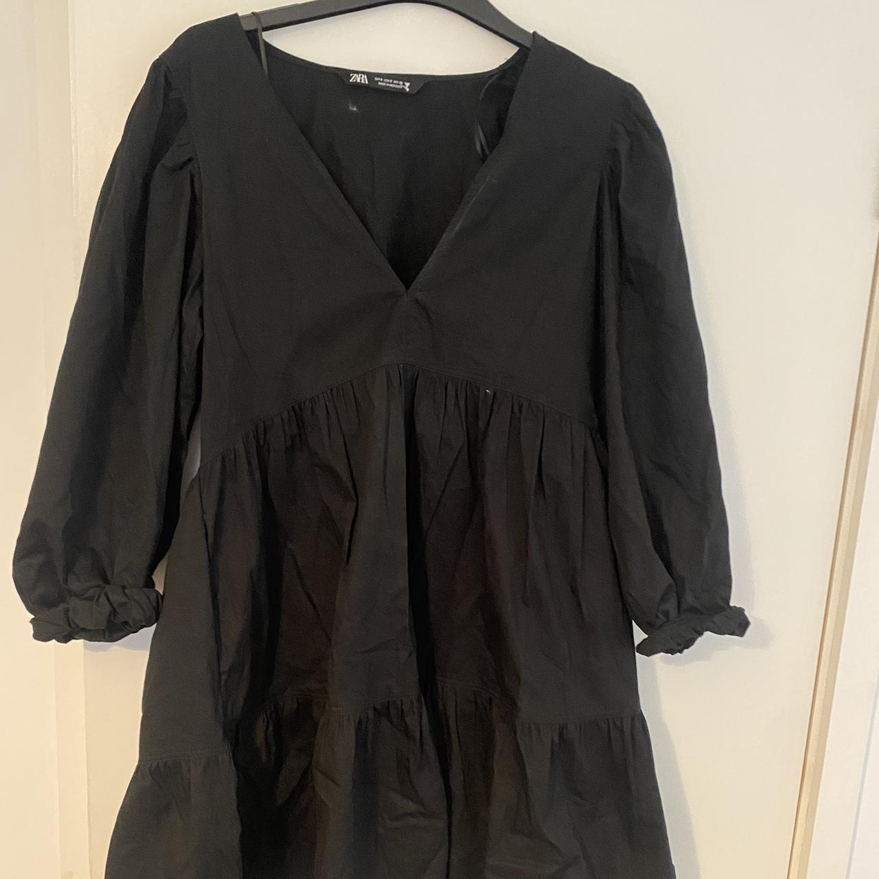 Zara black smock dress - Depop