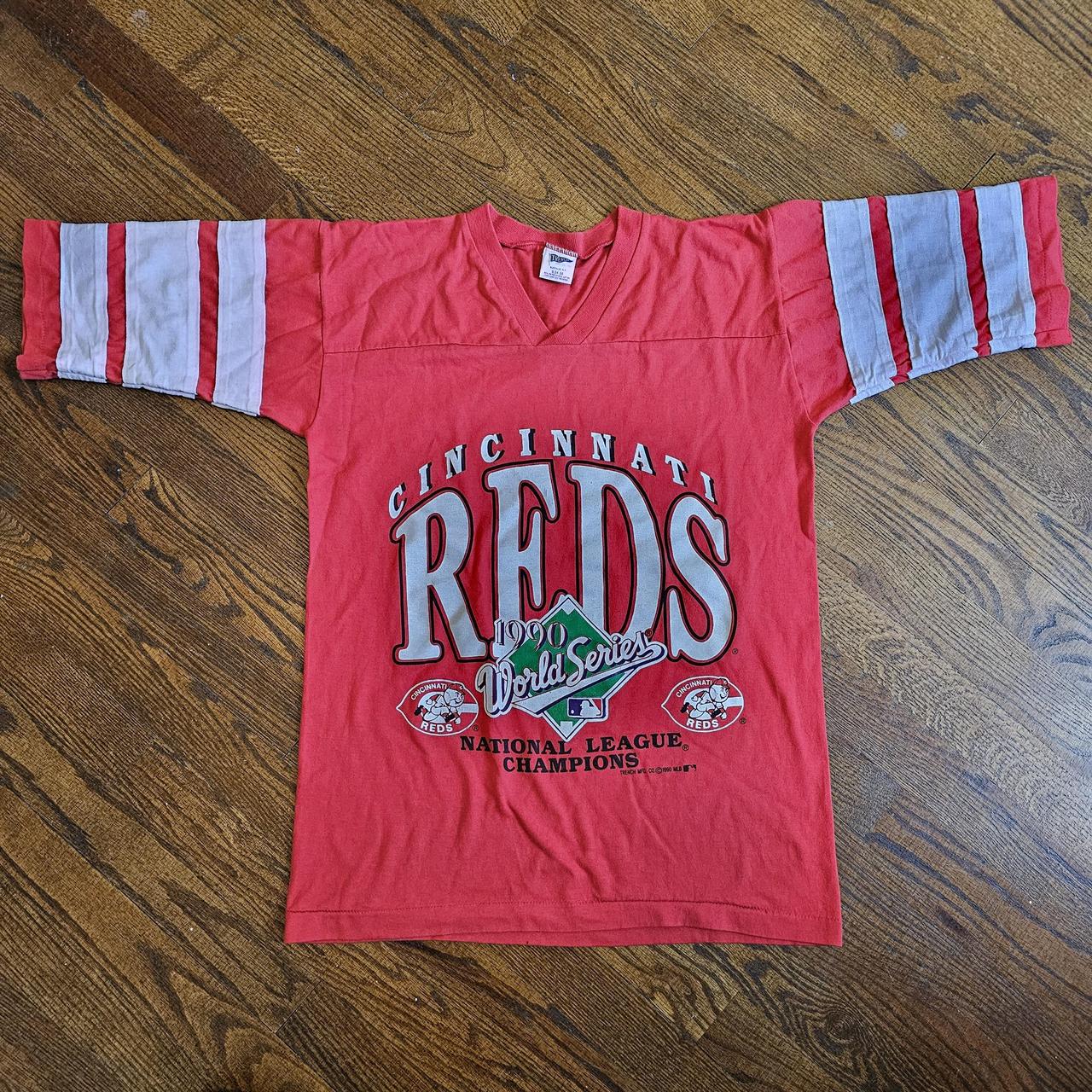 Vintage 1990 World Series Champs Cincinnati Reds v... - Depop