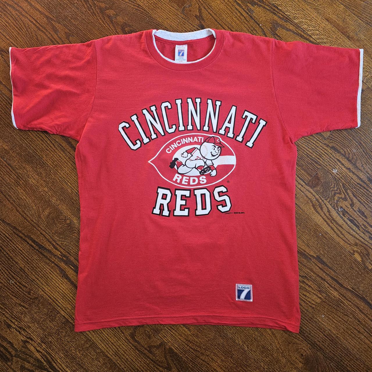  Cincinnati Reds Cooperstown Official Logo Red T-Shirt