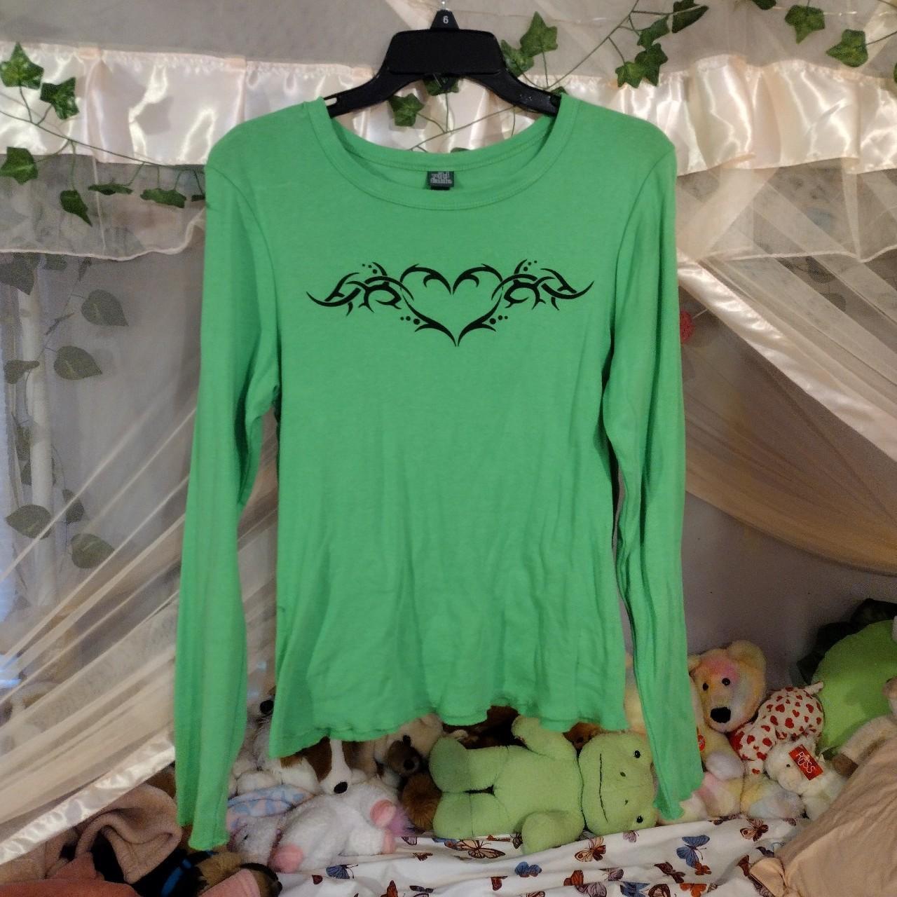 Target Women's Green and Black Tshirt Depop