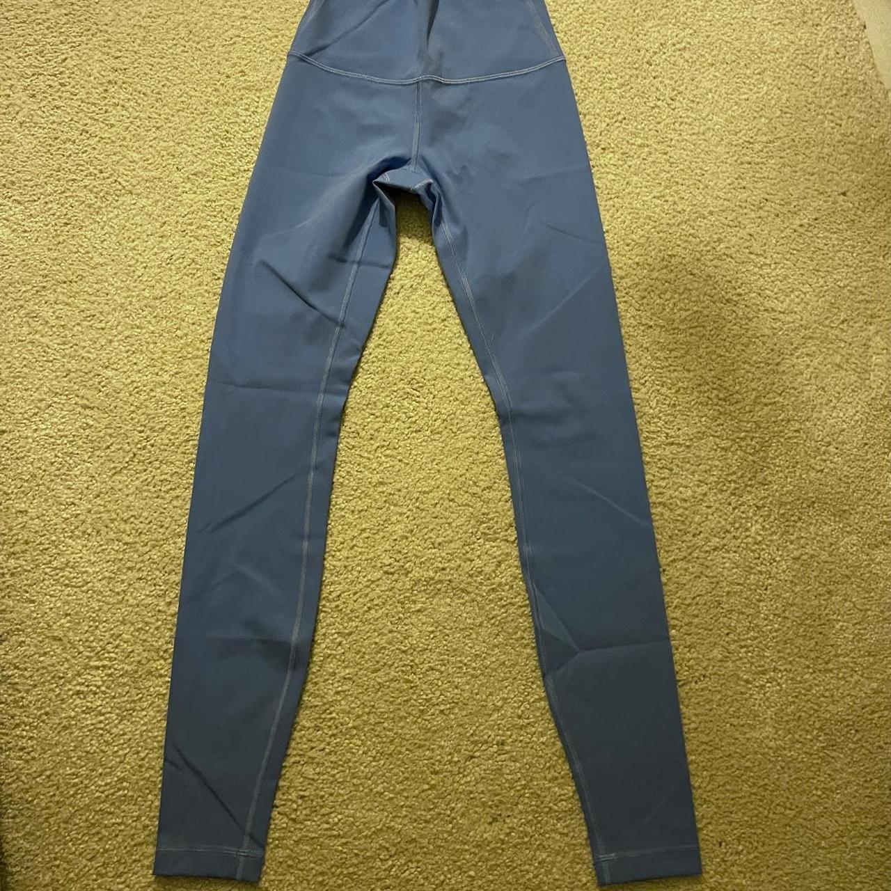 blue lulu leggings, lightly used brand size 4, fits... Depop