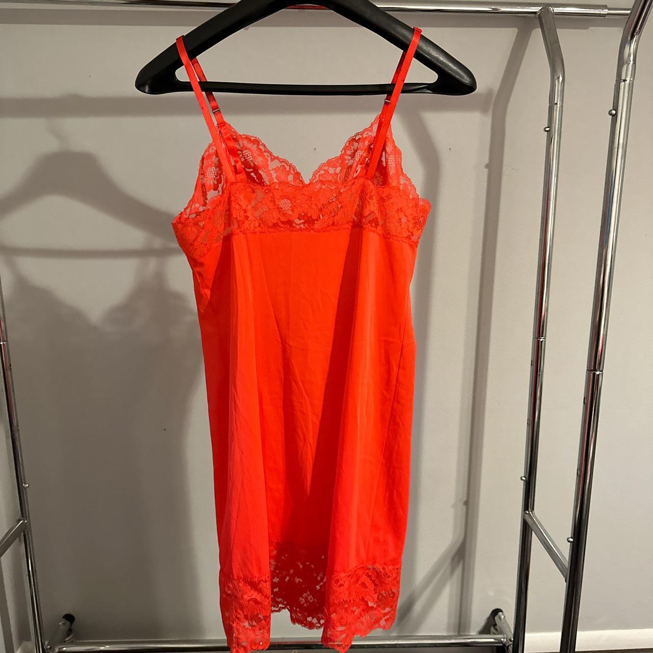 Vintage Vanity Fair orange slip dress some... Depop