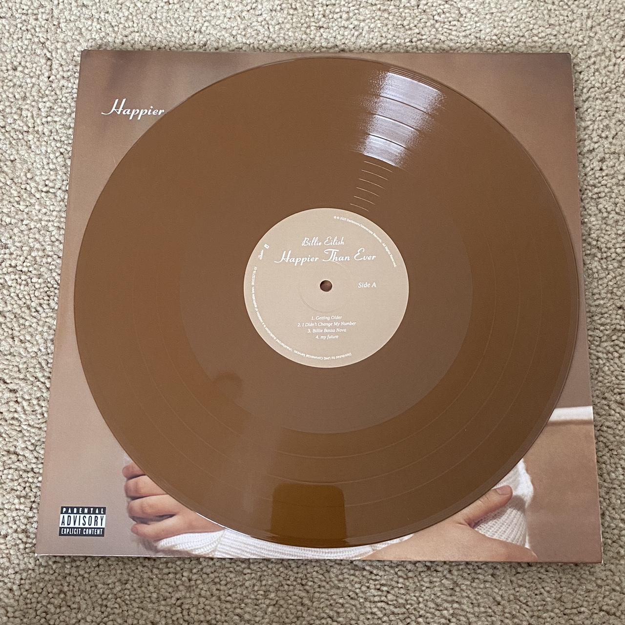 happier than ever indie exclusive brown vinyl free... - Depop