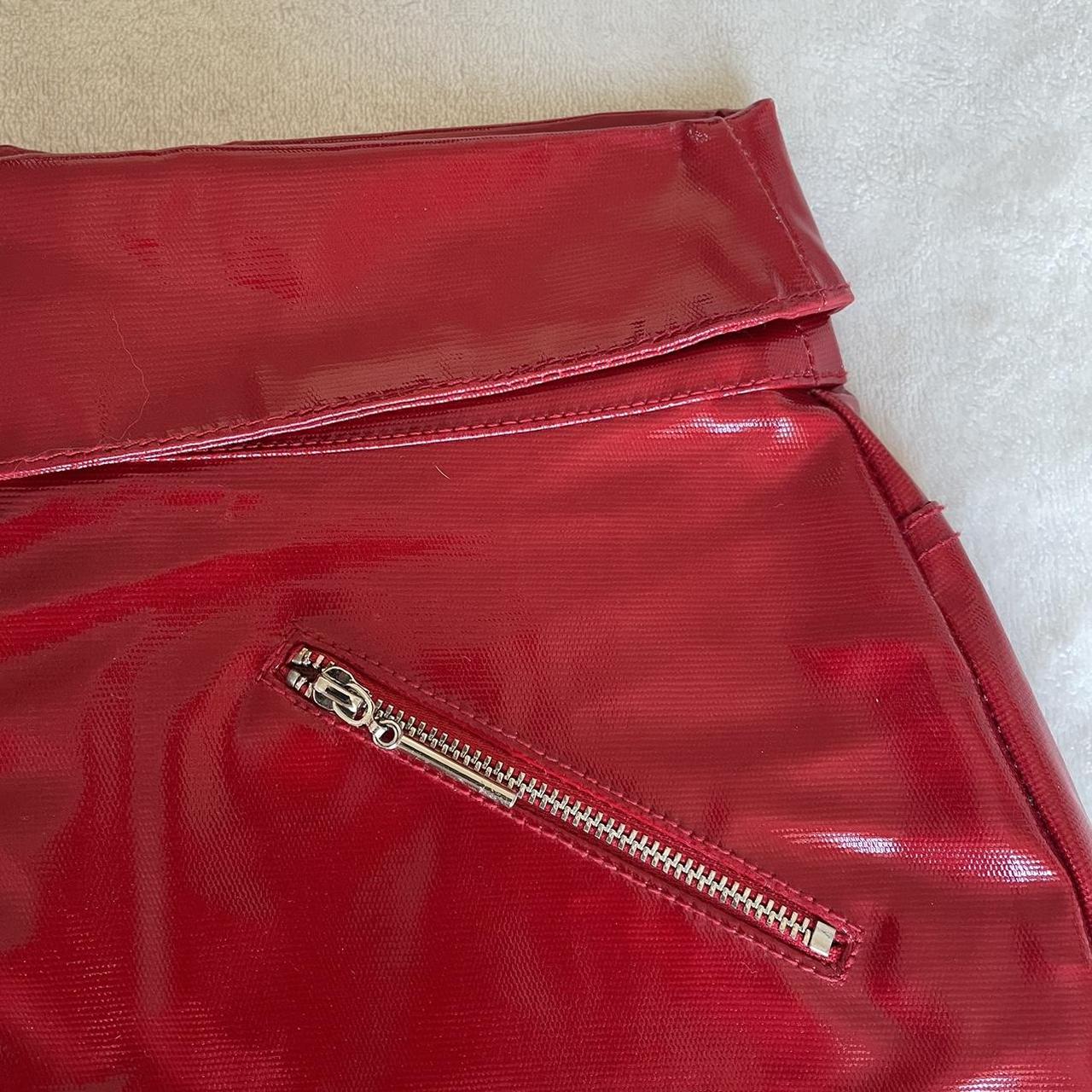 Adam Selman Women's Red and Silver Skirt (4)