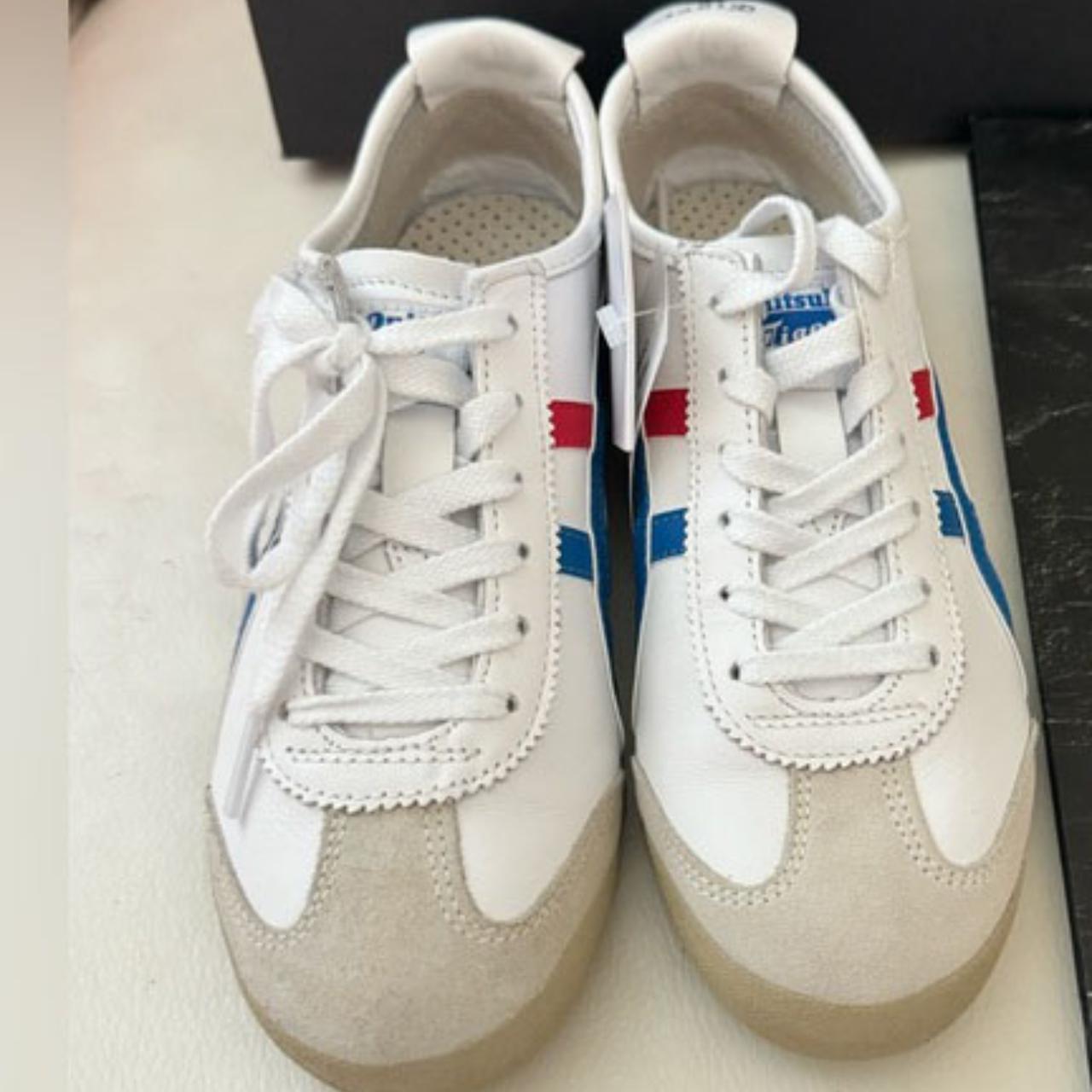 Onitsuka Tiger Mexico 66 White Blue Red Shoes Depop - Main Image