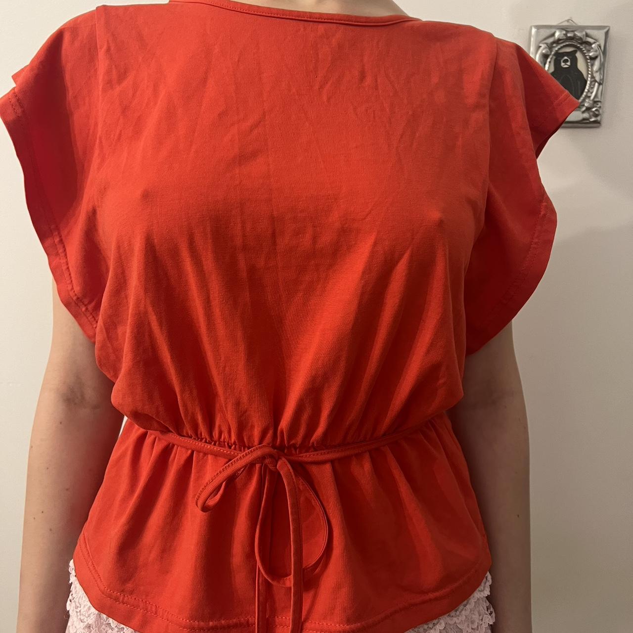 Cacharel Women's Orange and Red Shirt (3)