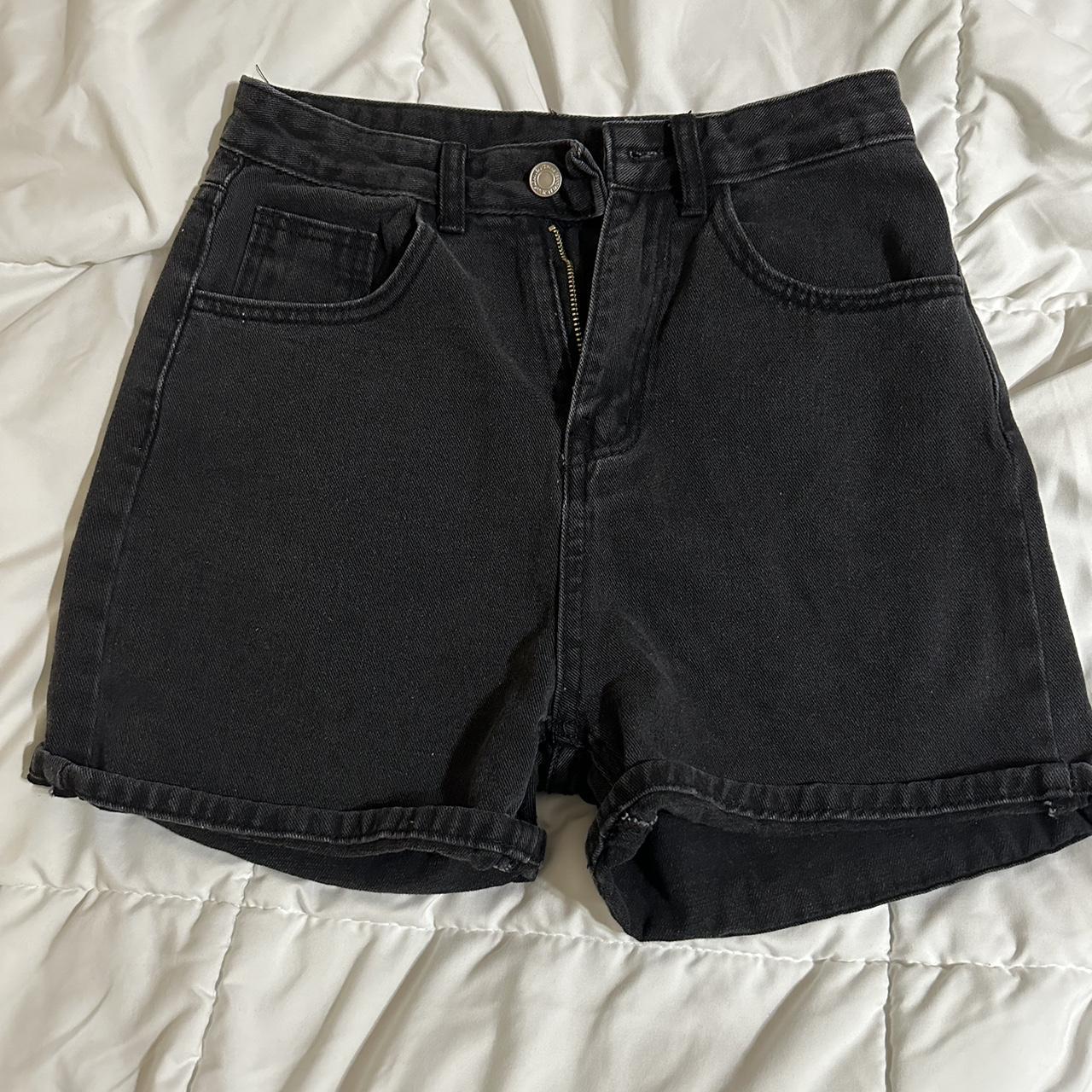 Black mom shorts waist size 26, baggy fit They are... Depop