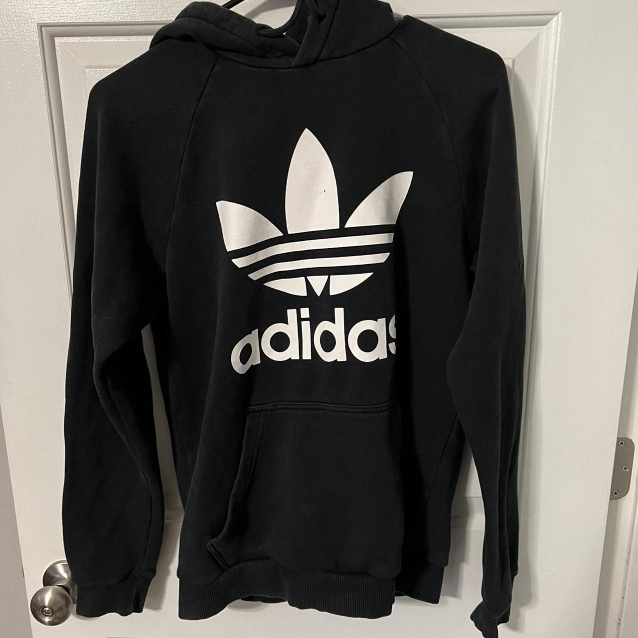 Black adidas hoodie - Depop