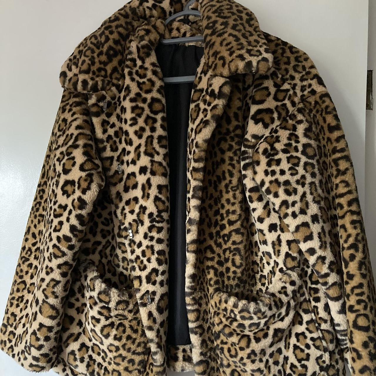 Monki Leopard print coat So soft and warm Perfect... - Depop