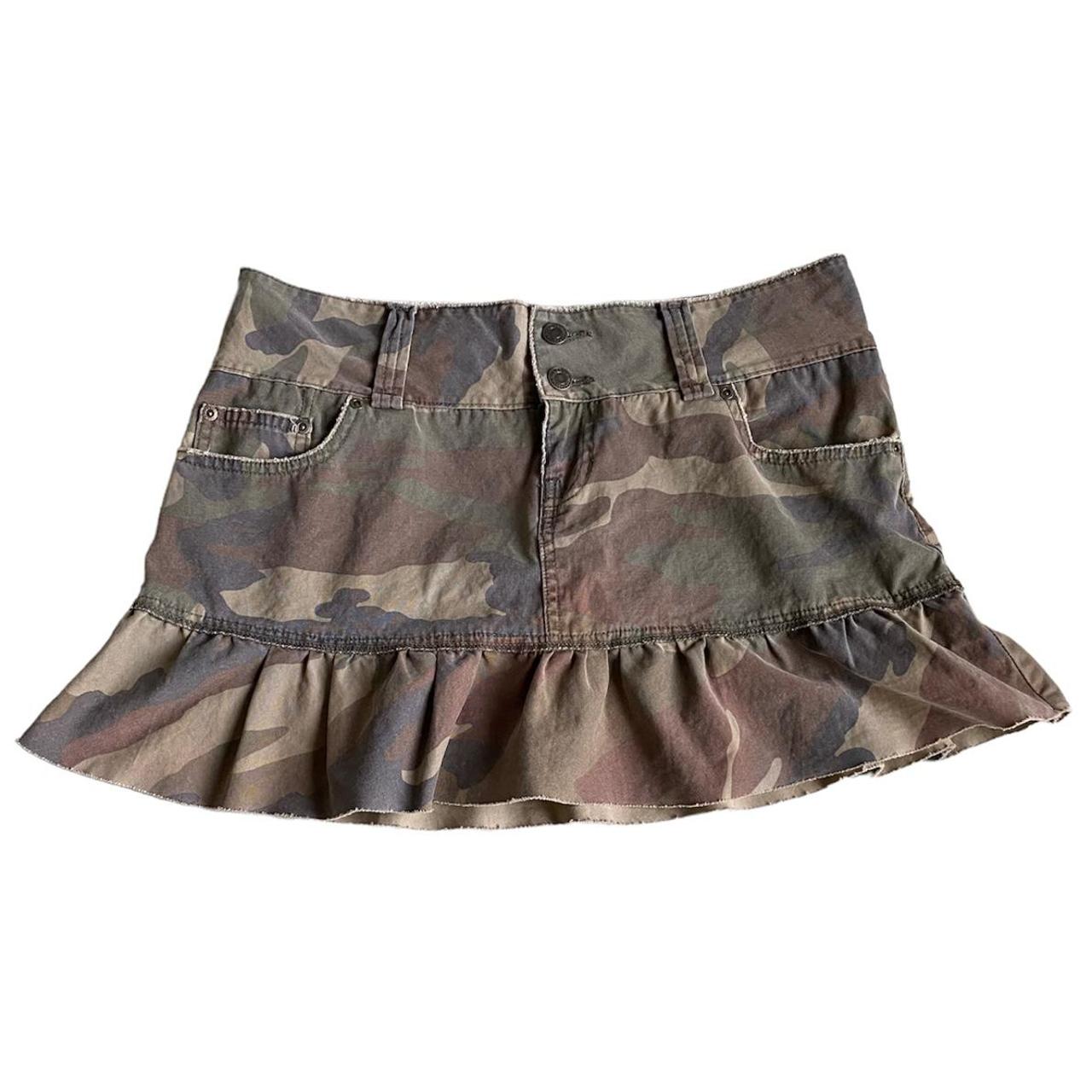 Abercrombie & Fitch Women's Green and Khaki Skirt