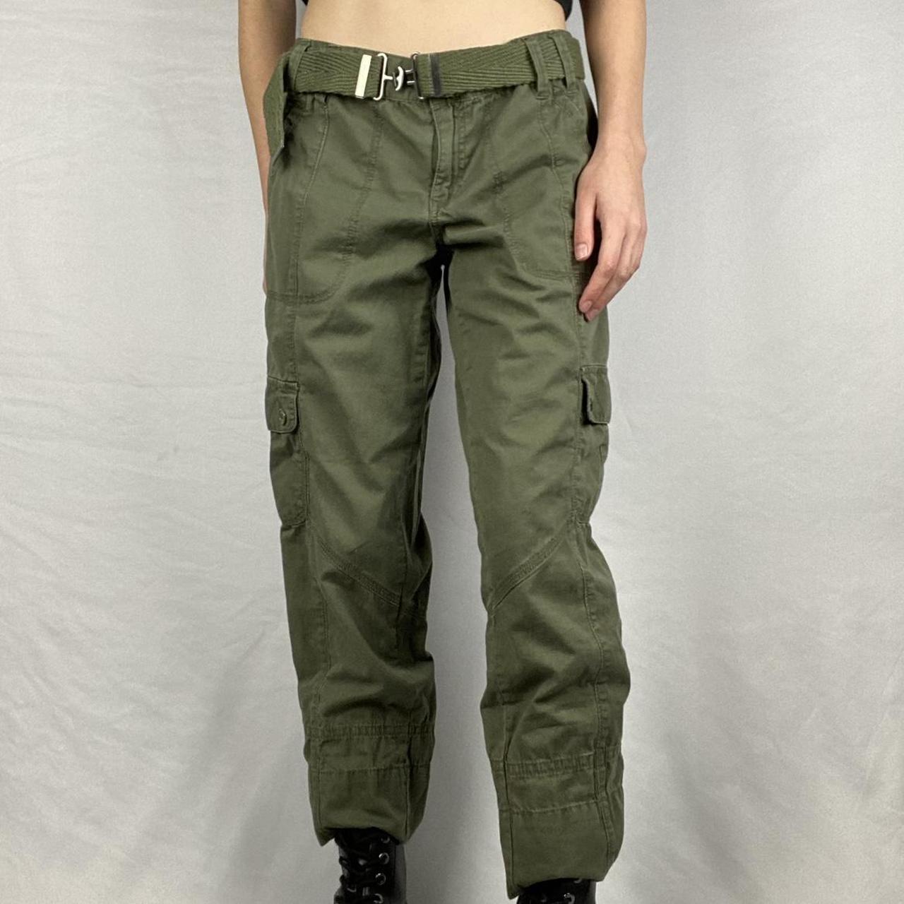 Women's army green cargo hot sale pants