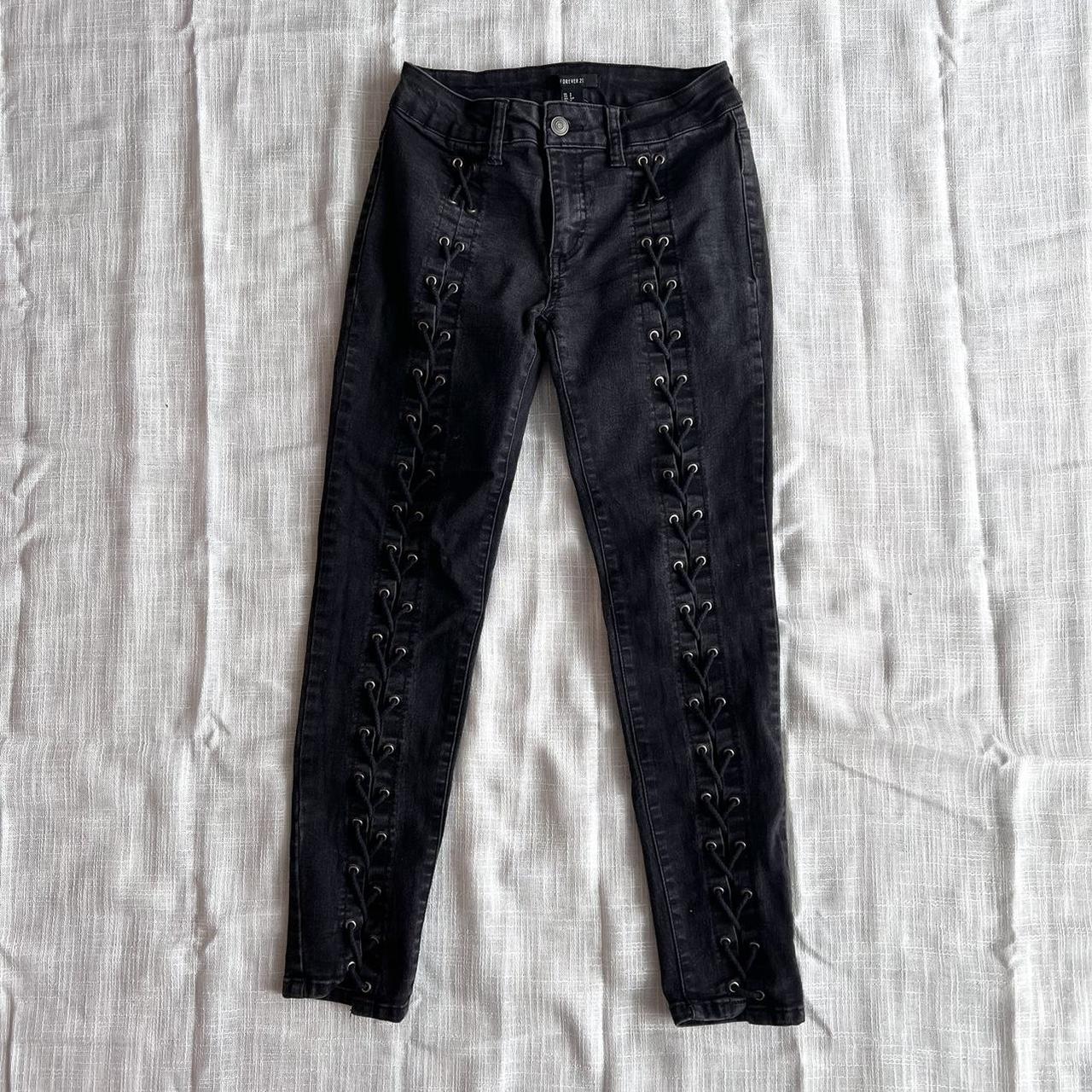 Express lace hot sale up jeans