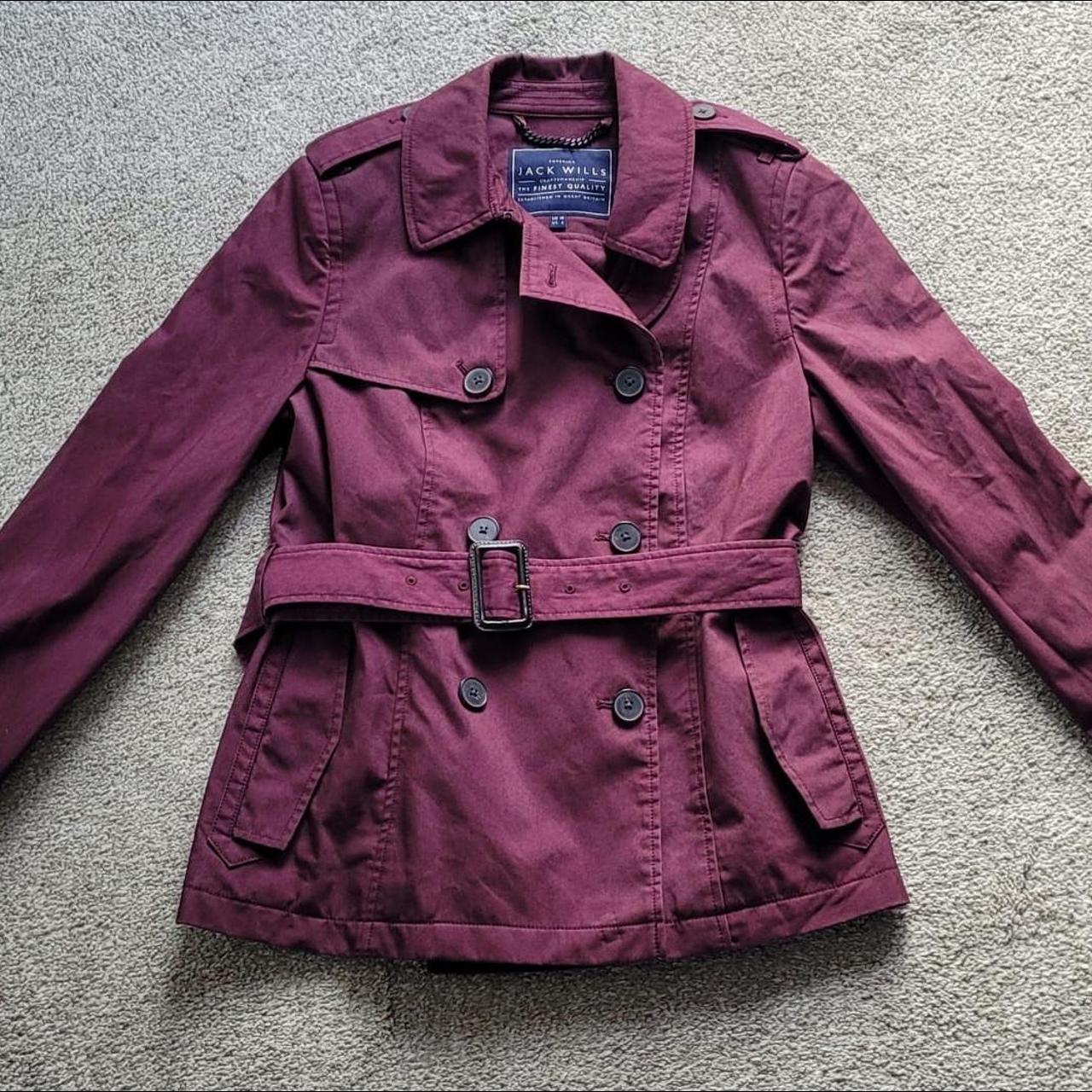 Jack Wills Women's Burgundy Jacket | Depop