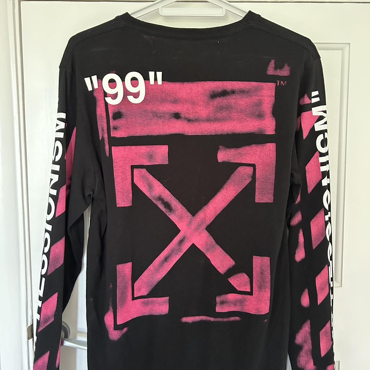 Off white black and pink shirt best sale