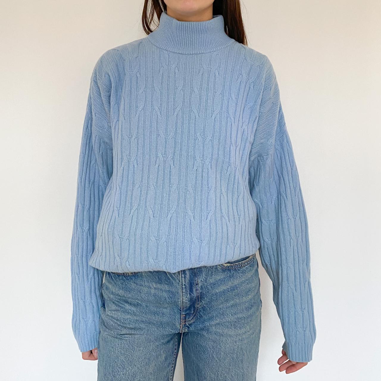 Vintage Jaeger blue cable knit