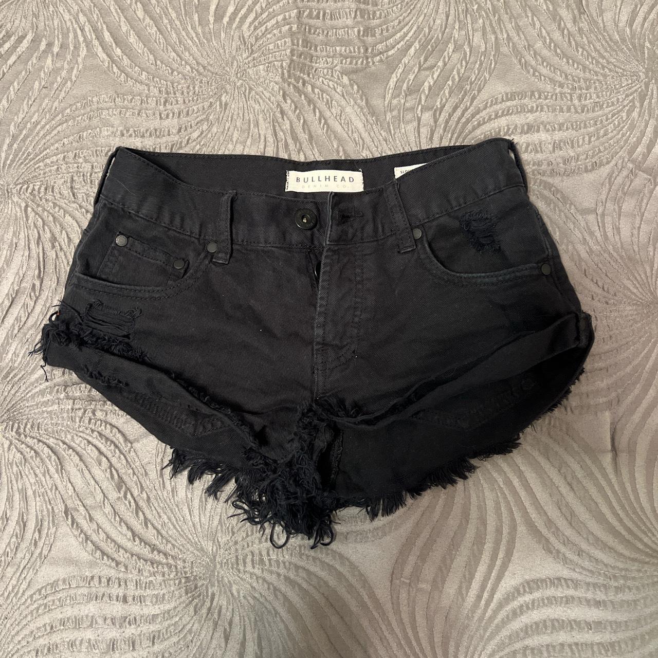 PacSun Black Low Rise Denim Shorts