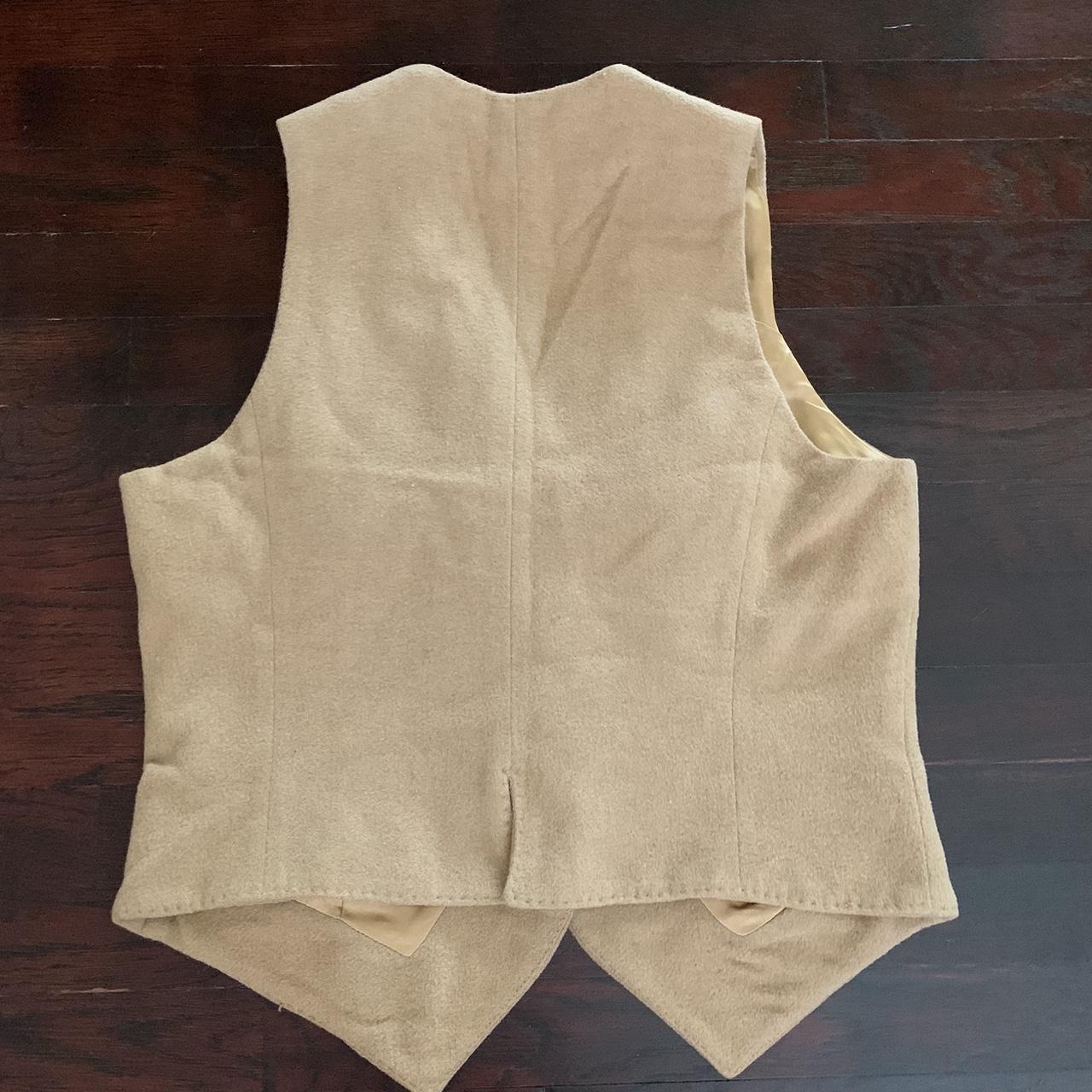 vintage vest top beige tan color best fits xs or s - Depop